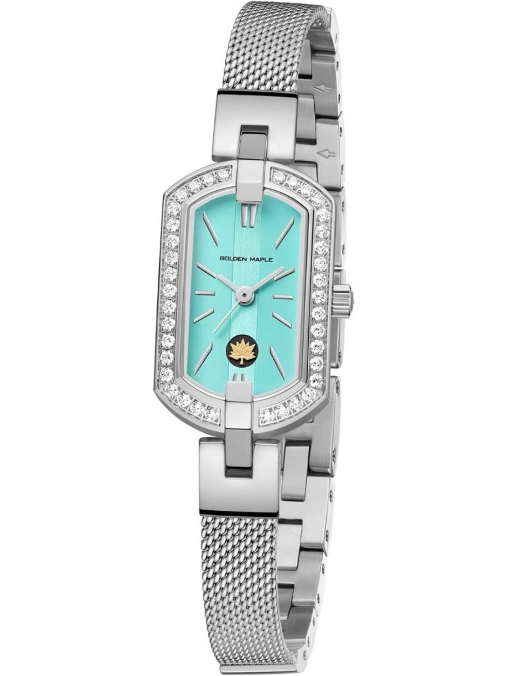 Dainty Women's Watches, Small Oval Stainless Steel, Mother of Pearl Dial, Luxury